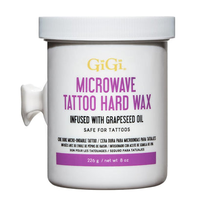 GIGI Microwave Tattoo Hard Wax 8 oz jar front view