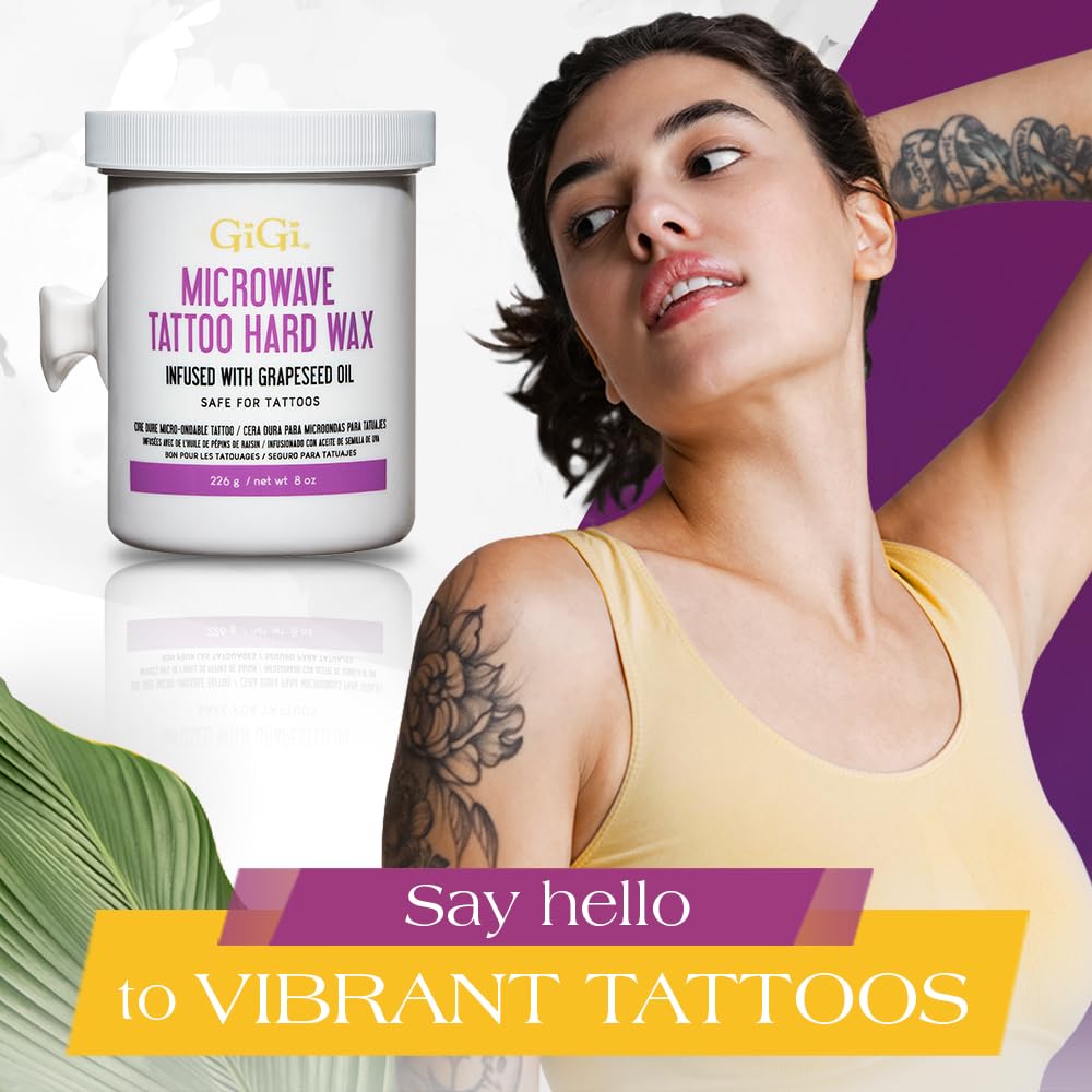 GIGI Microwave Tattoo Hard Wax application on skin