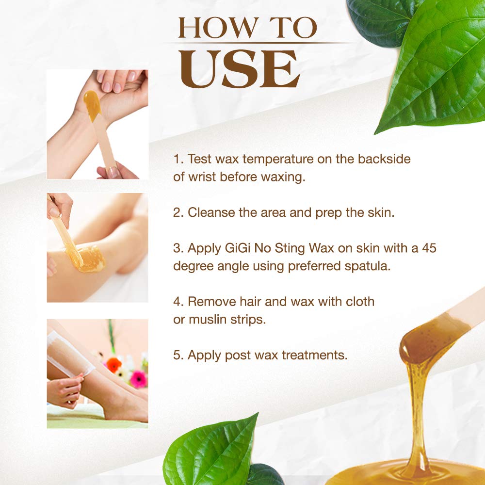 GIGI No Sting Soft Wax lifestyle use