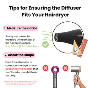 GIHALI Universal Hair Diffuser Rose Gold on travel hair dryer