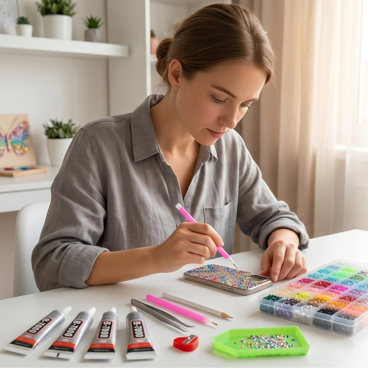 Gikboup Bedazzling Kit showcasing vibrant jelly AB colours