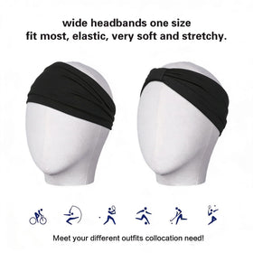 GiLi black headbands laid flat showing soft fabric