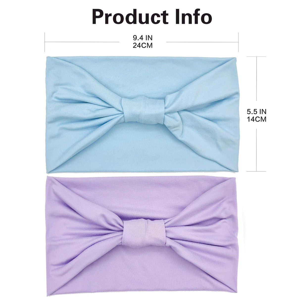 GiLi Wide Headbands Light Blue back view