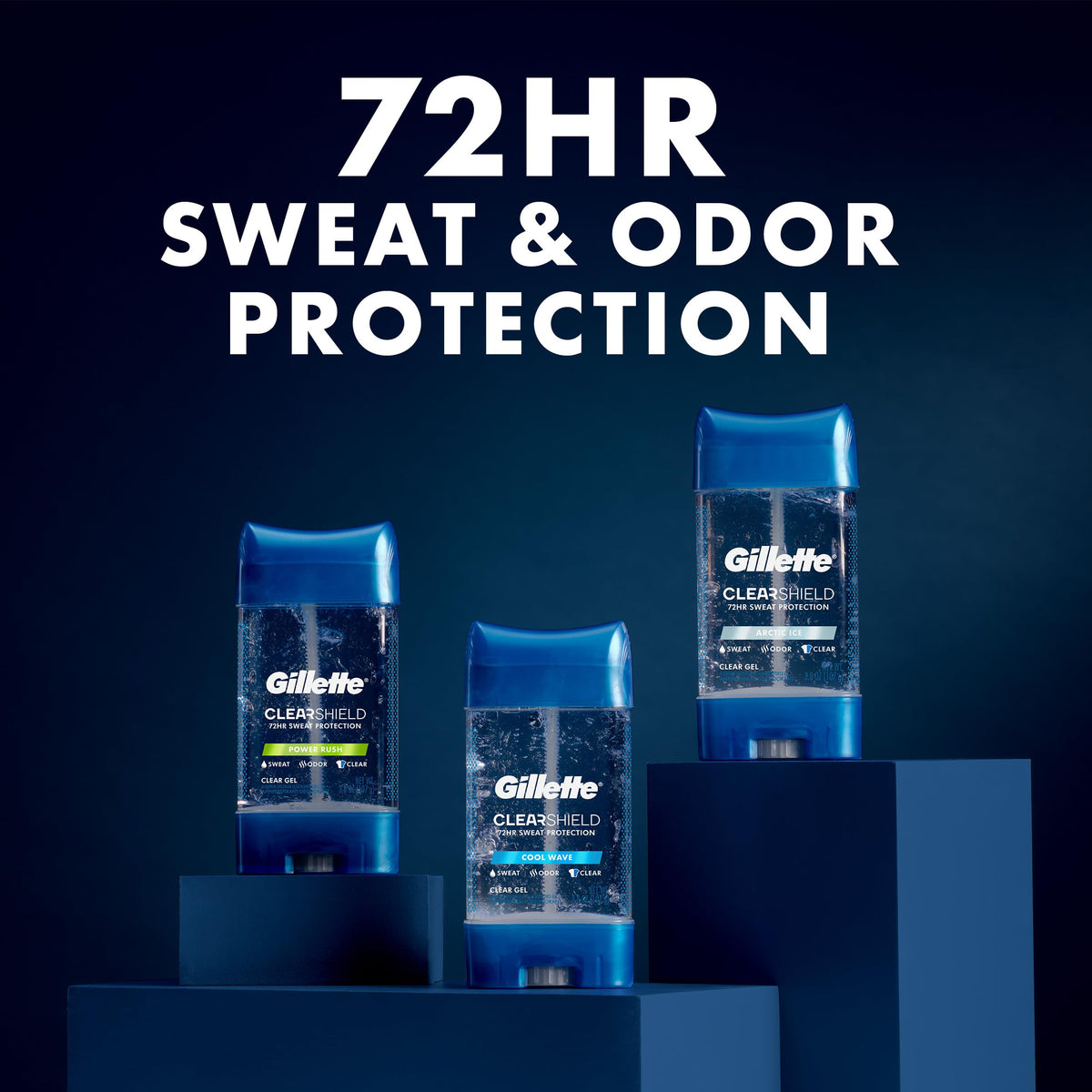 Gillette Antiperspirant Deodorant back view showing ingredients