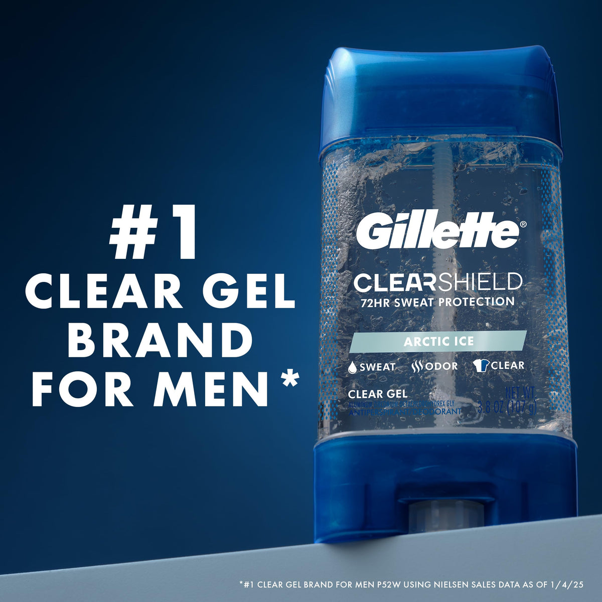 Gillette Antiperspirant Deodorant clear gel texture