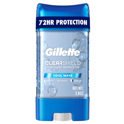 Gillette Antiperspirant Deodorant for Men 72hr Clear Gel front view
