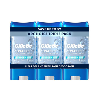 Gillette Antiperspirant Deodorant for Men, clear gel front view