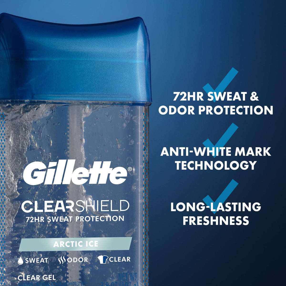 Gillette Antiperspirant Deodorant for Men, pack of 3