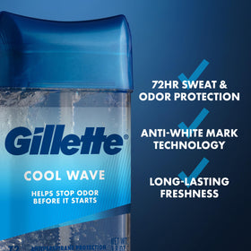 Gillette Antiperspirant Deodorant four pack with 3.8 oz sticks on display