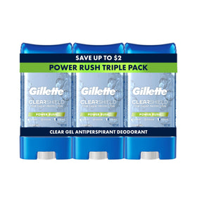 Gillette Antiperspirant Deodorant front view with clear gel