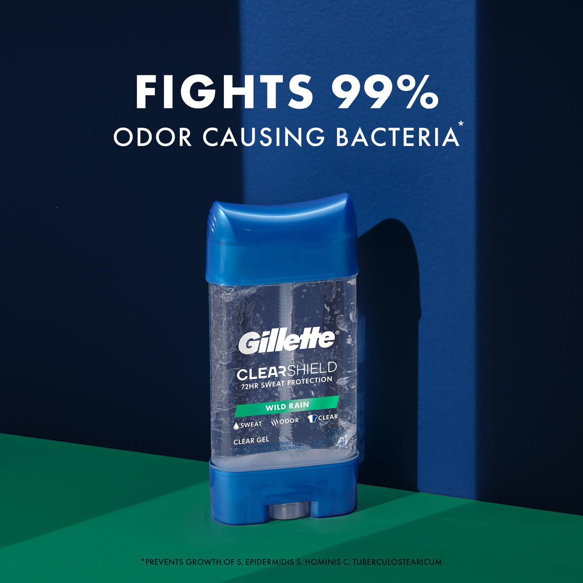 Gillette Antiperspirant Deodorant Wild Rain Scent lifestyle shot