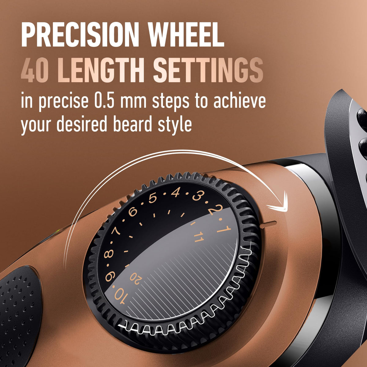 Gillette Beard Trimmer PRO side view highlighting metal blade
