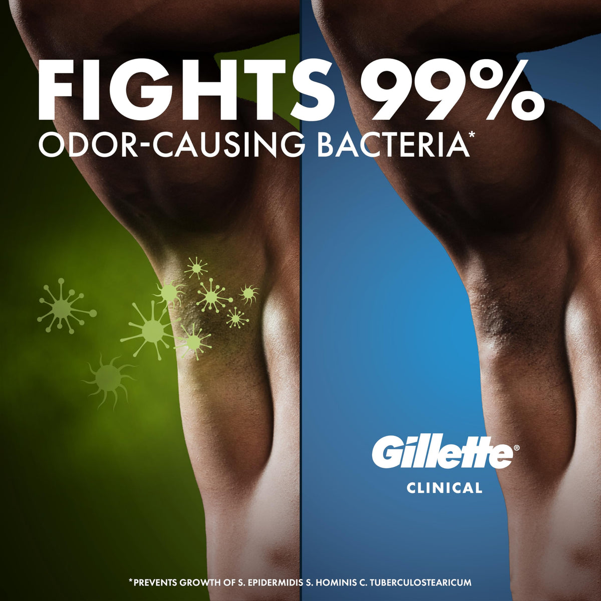 Gillette Clinical Antiperspirant Deodorant 100HR Protection close-up of stick