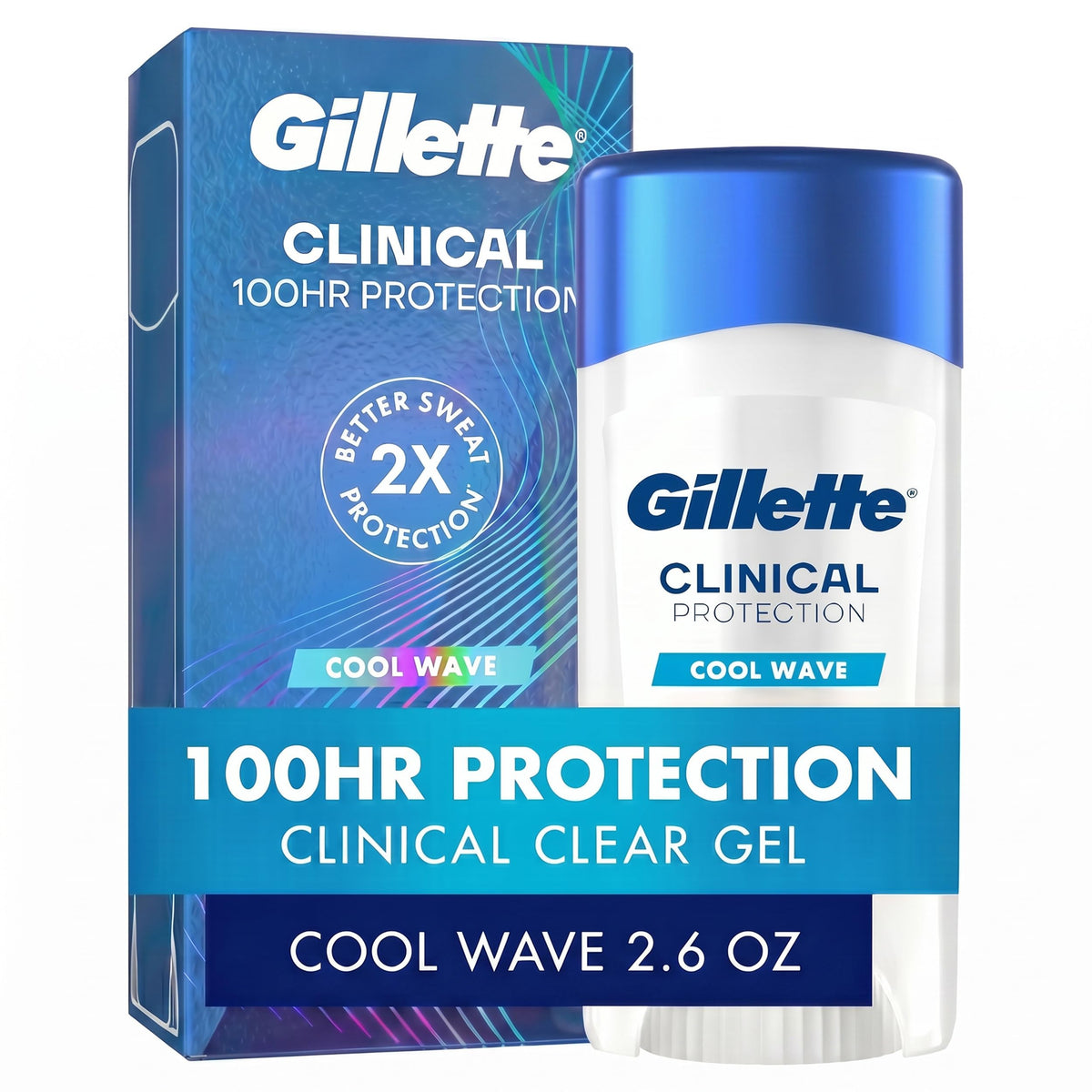 Gillette Clinical Antiperspirant Deodorant clear gel front view