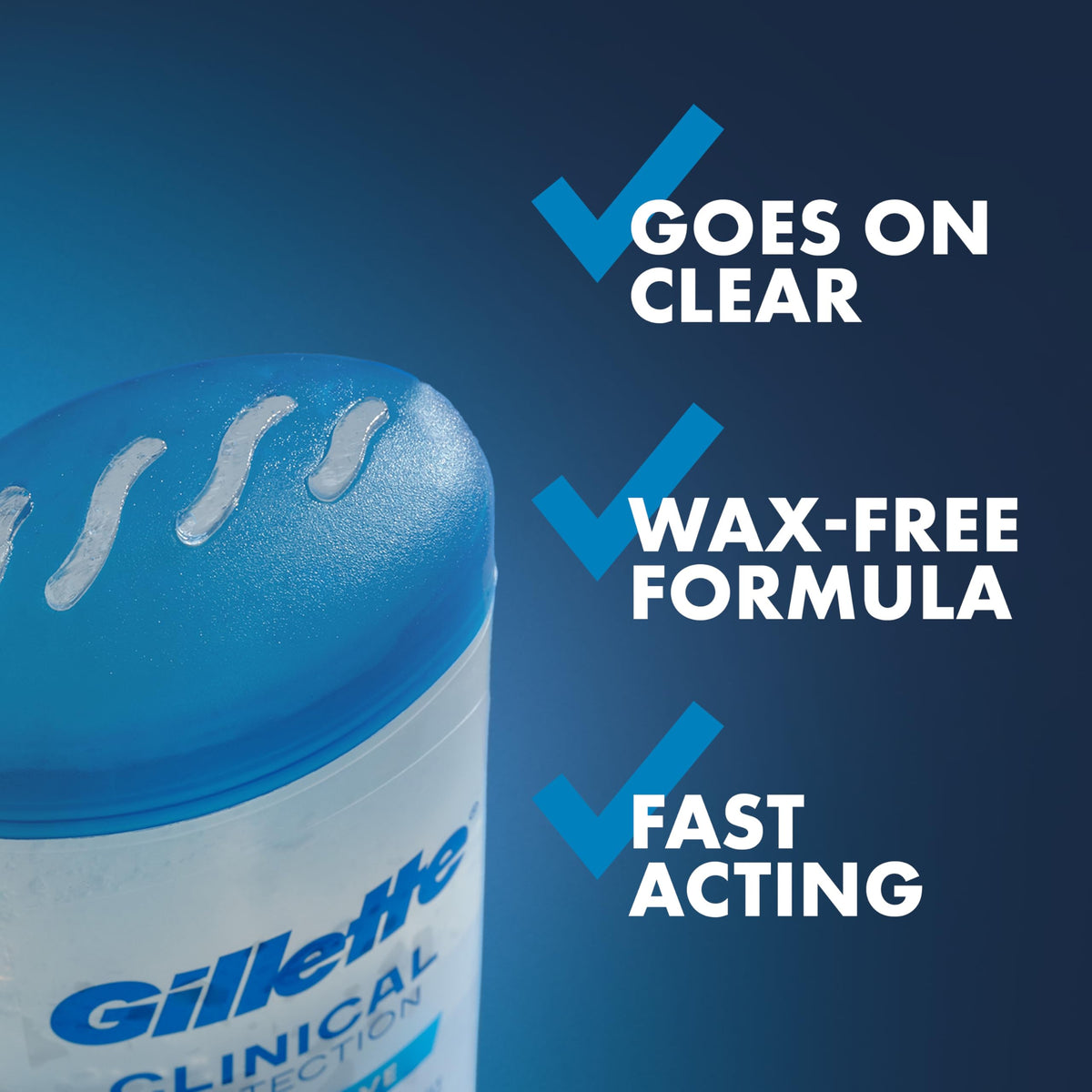 Gillette Clinical Antiperspirant Deodorant packaging side view