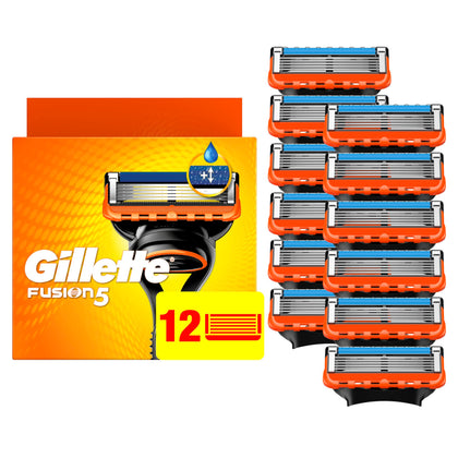 Gillette Fusion5 5-Blade Mens Razor Blade Refills 12 Count front view