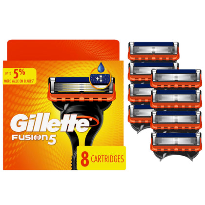 Gillette Fusion5 Men's Razor Blade Refills 8 Count packaging front view