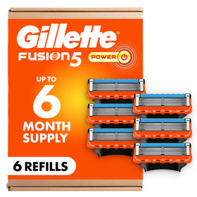 Gillette Fusion5 Power razor blade refills 6 count pack front view