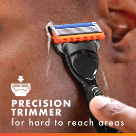 Gillette Fusion5 Power Razor Blade showing flexible comfort guard