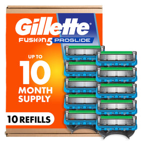 Gillette Fusion5 ProGlide 5-Blade Razor Blade Refills 10 Count front view