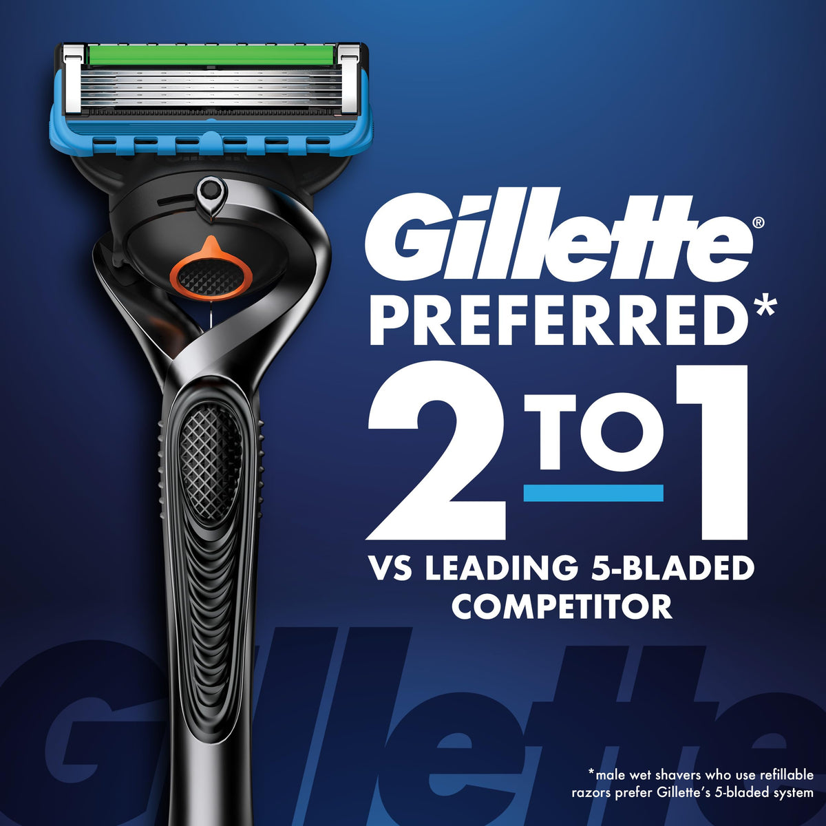 Gillette Fusion5 ProGlide razor blade refill pack side view