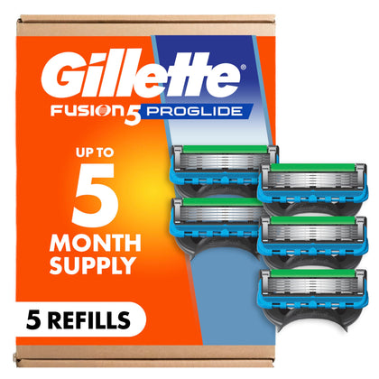 Gillette Fusion5 ProGlide Razor Blade Refills 5 Count front view