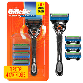 Gillette Fusion5 ProGlide shaving razor front view with FlexBall technology