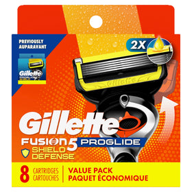 Gillette Fusion5 ProShield razor blades in use on skin