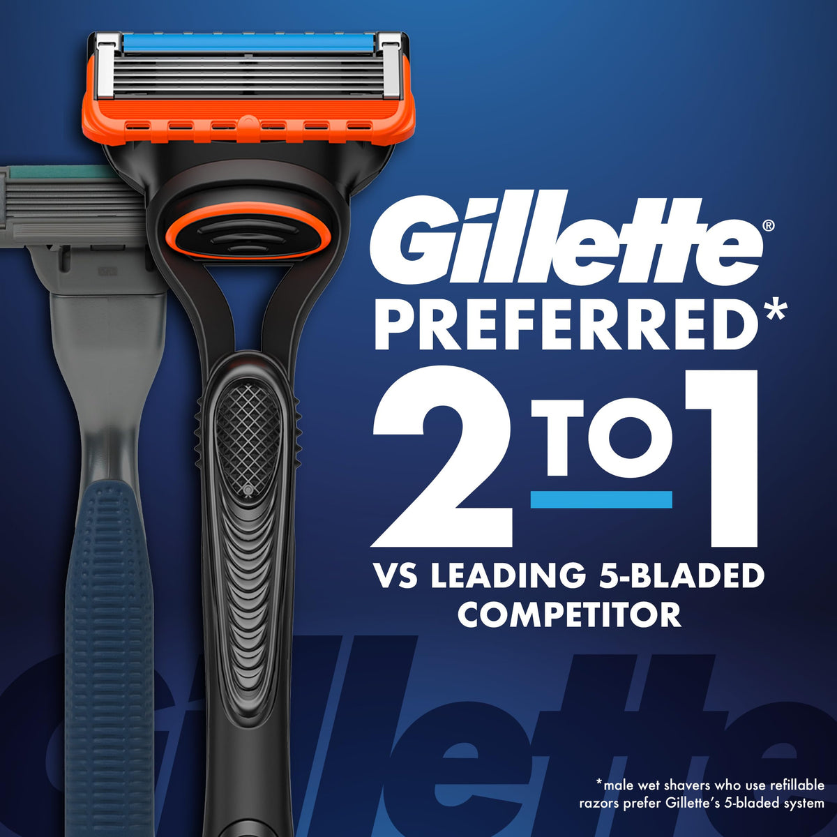 Gillette Fusion5 Razor handle close-up