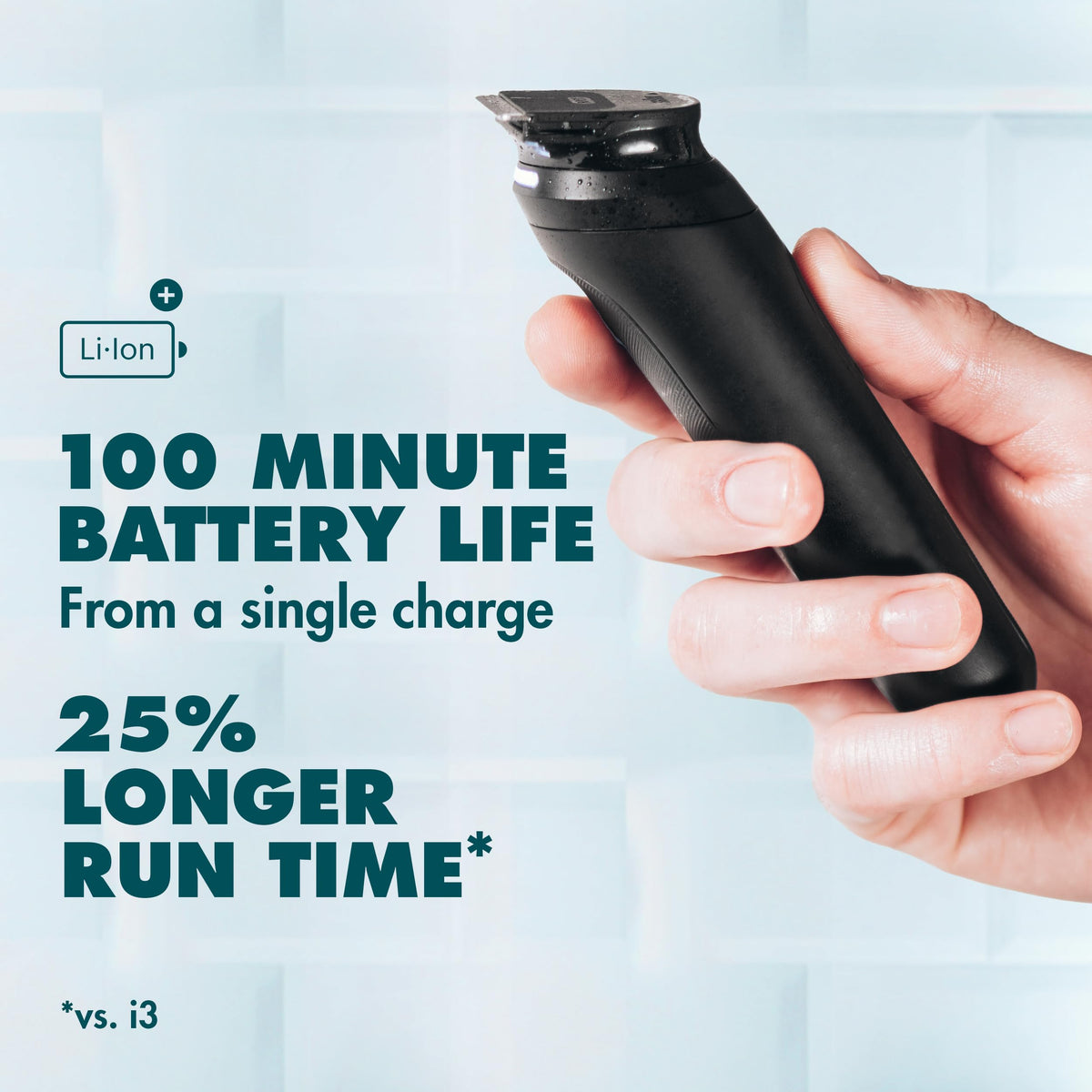 Gillette i7 Intimate Trimmer on charging stand