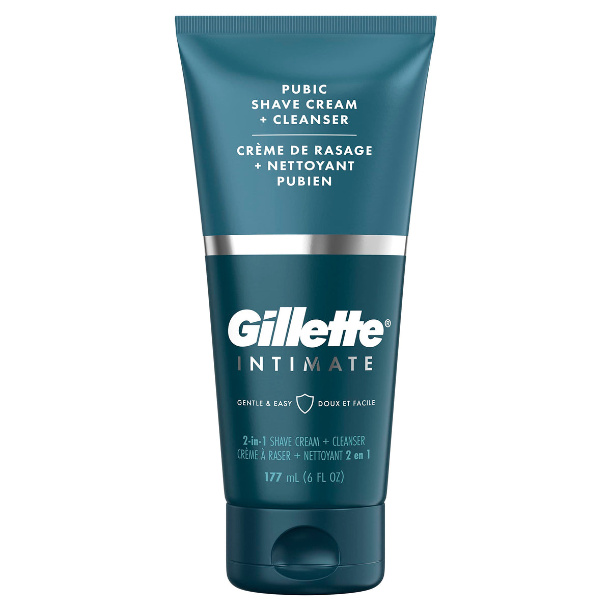 Gillette Intimate 2 in 1 Pubic Shave Cream + Cleanser 177ml front view