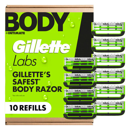 Gillette Labs Body + Intimate Razor Blades 10 pack front view