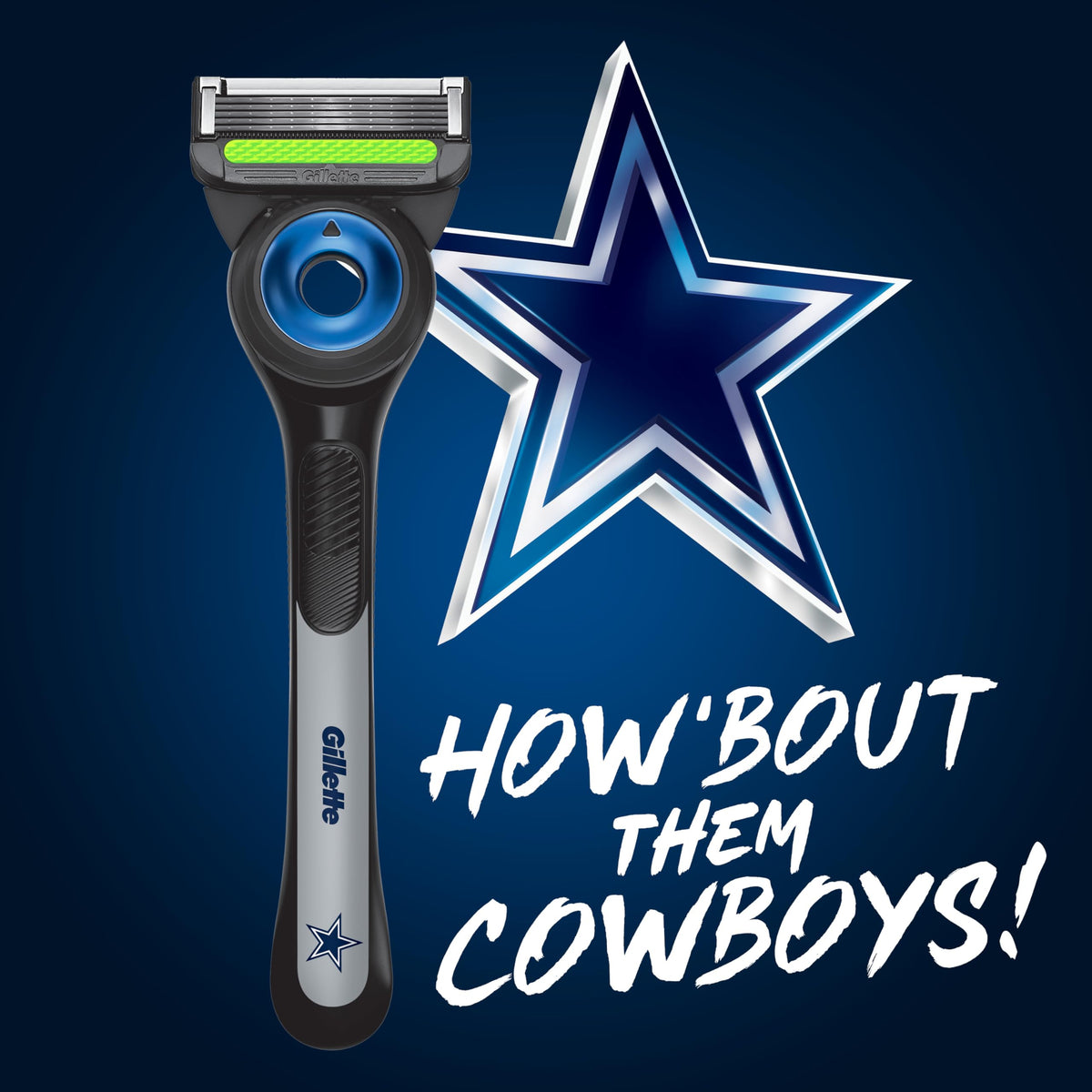 Gillette Labs Cowboys Edition razor with magnetic stand