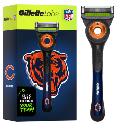 Gillette Labs NFL Bears Edition Shaving Razor front view