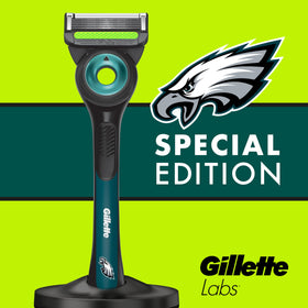 Gillette Labs NFL Eagles Edition Razor with game day accessories