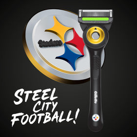 Gillette Labs NFL Steelers Edition Shaving Razor with exfoliating bar