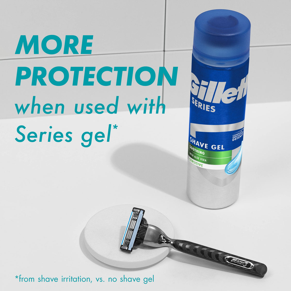 Gillette Mach3 Razor blades in a clean setting