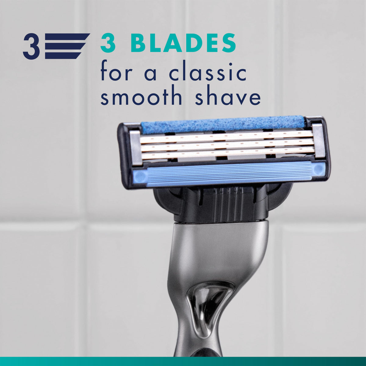 Gillette Mach3 Razor blades with open-blade architecture