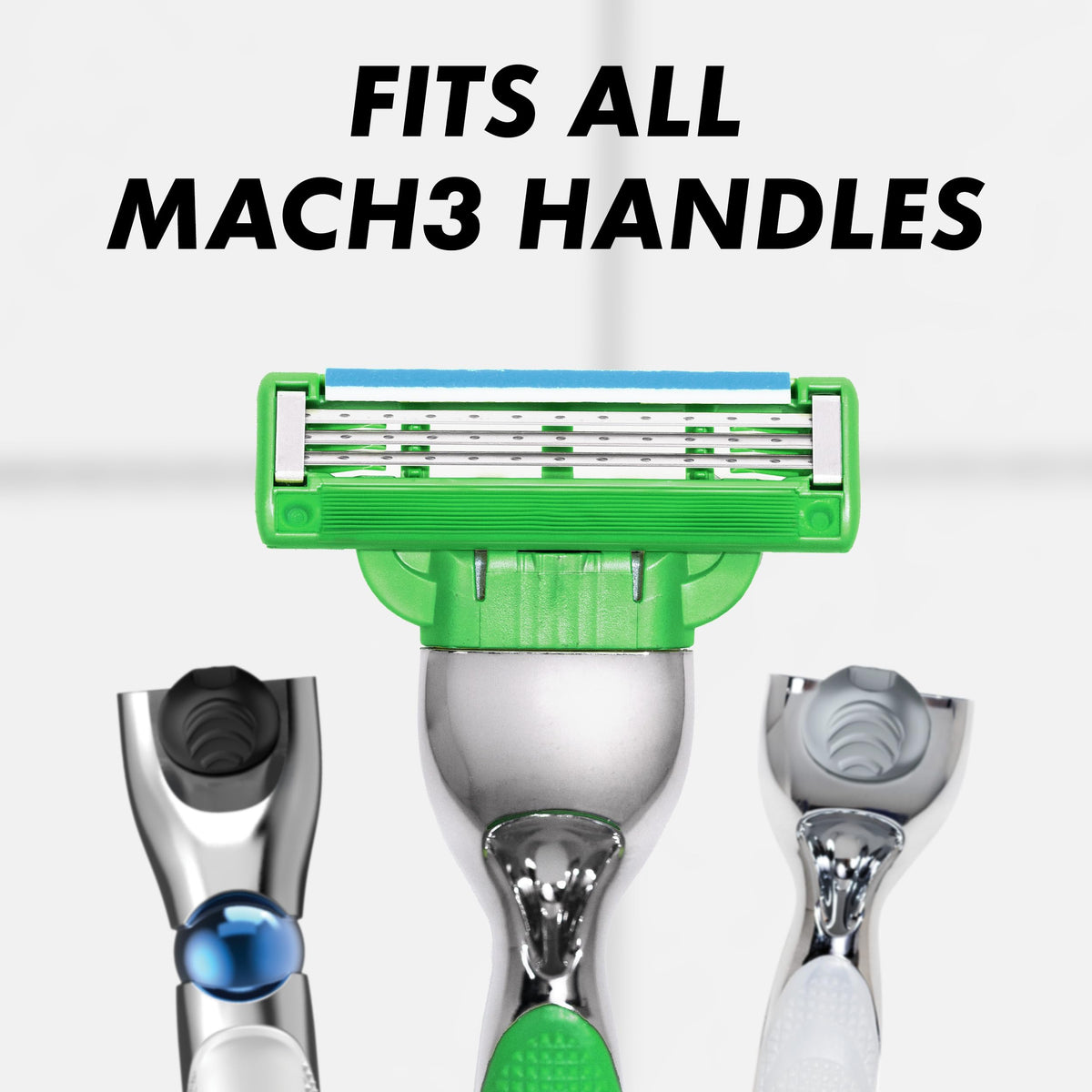 Gillette Mach3 Sensitive blade refill in hand for size reference