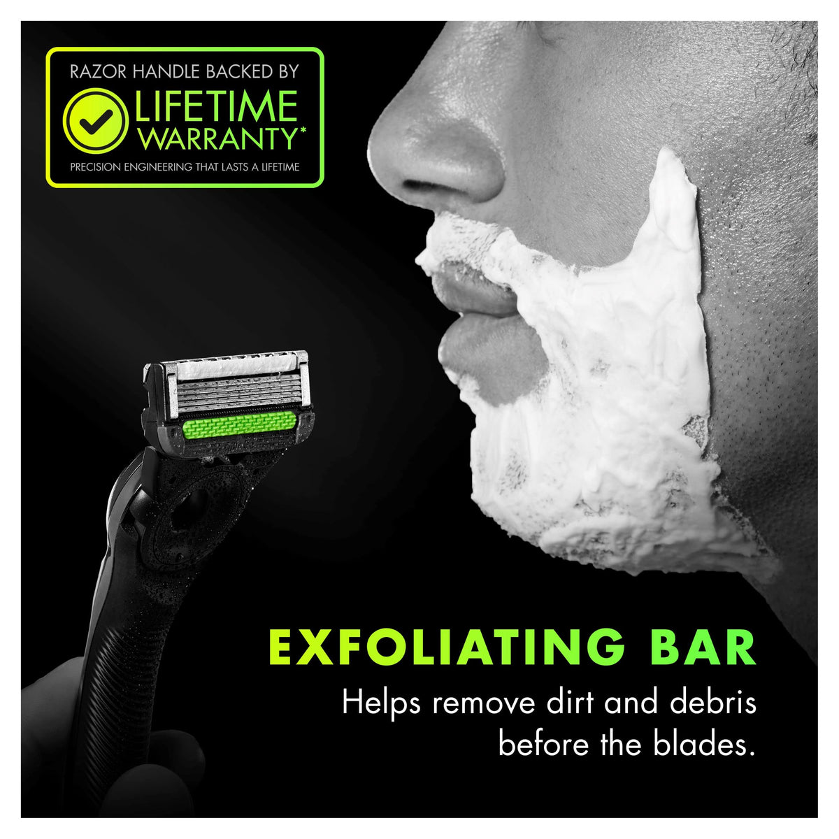 Gillette Men's Razor with two blade refills and magnetic stand