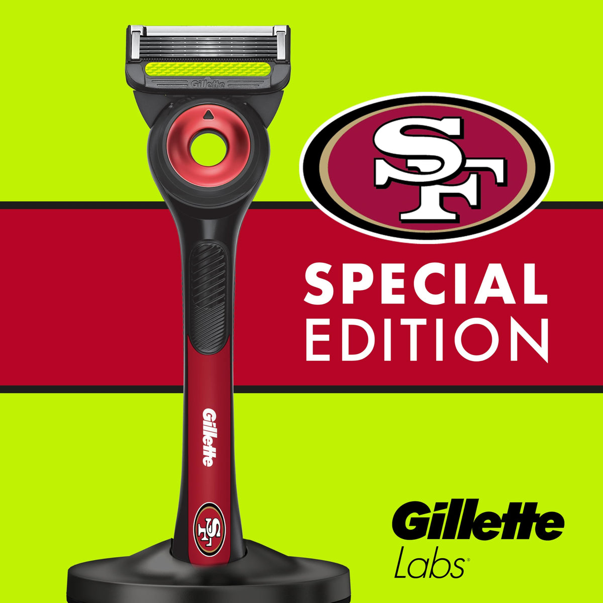 Gillette NFL 49ers Edition Razor in use