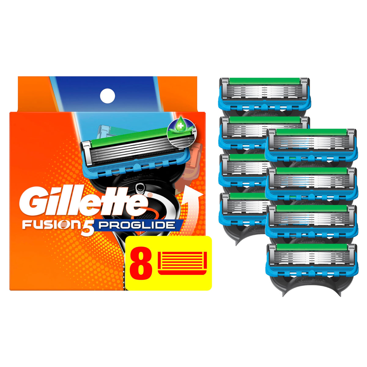 Gillette ProGlide Razor Refills 8 pack front view