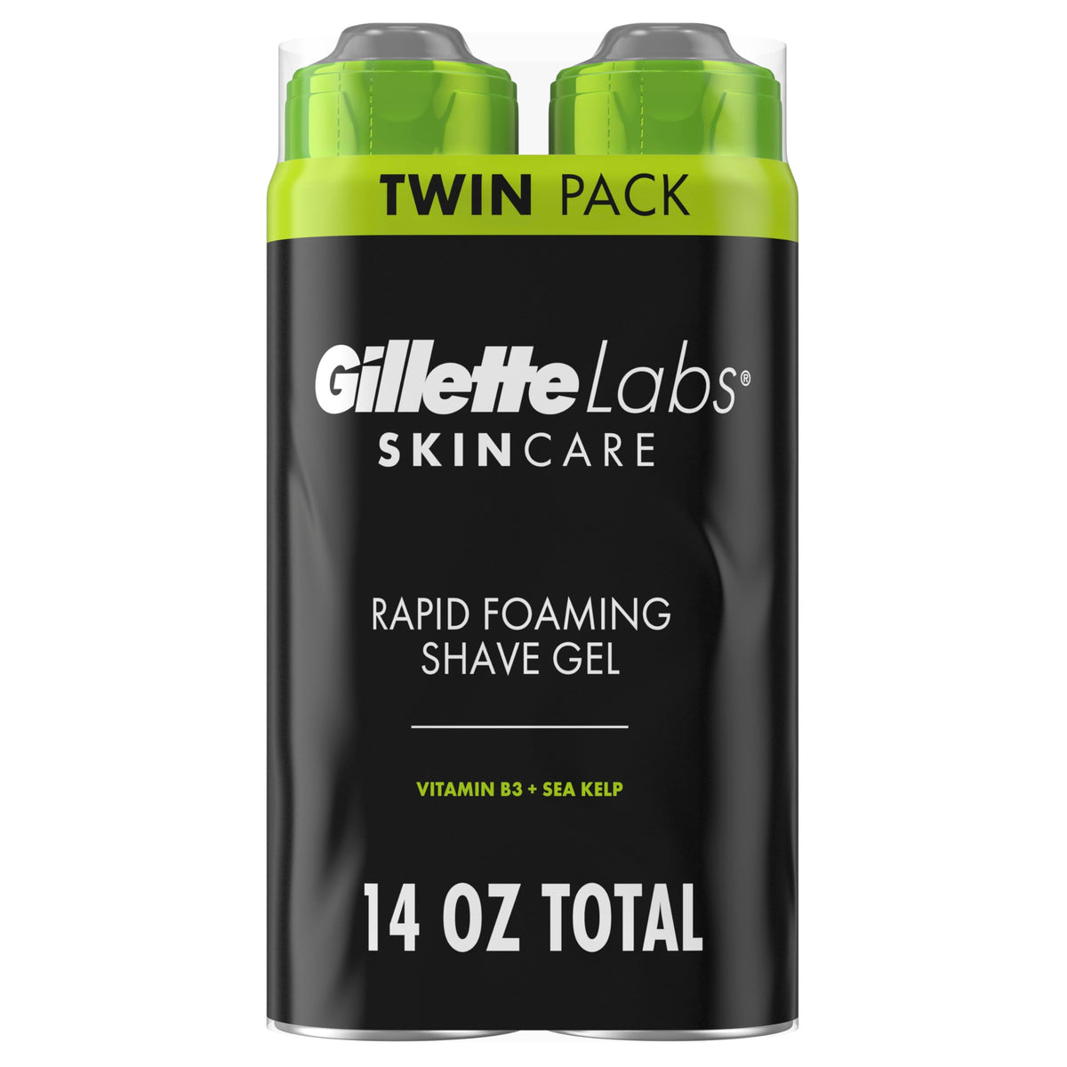 Gillette Rapid Foaming Shave Gel for Men, 7oz front view