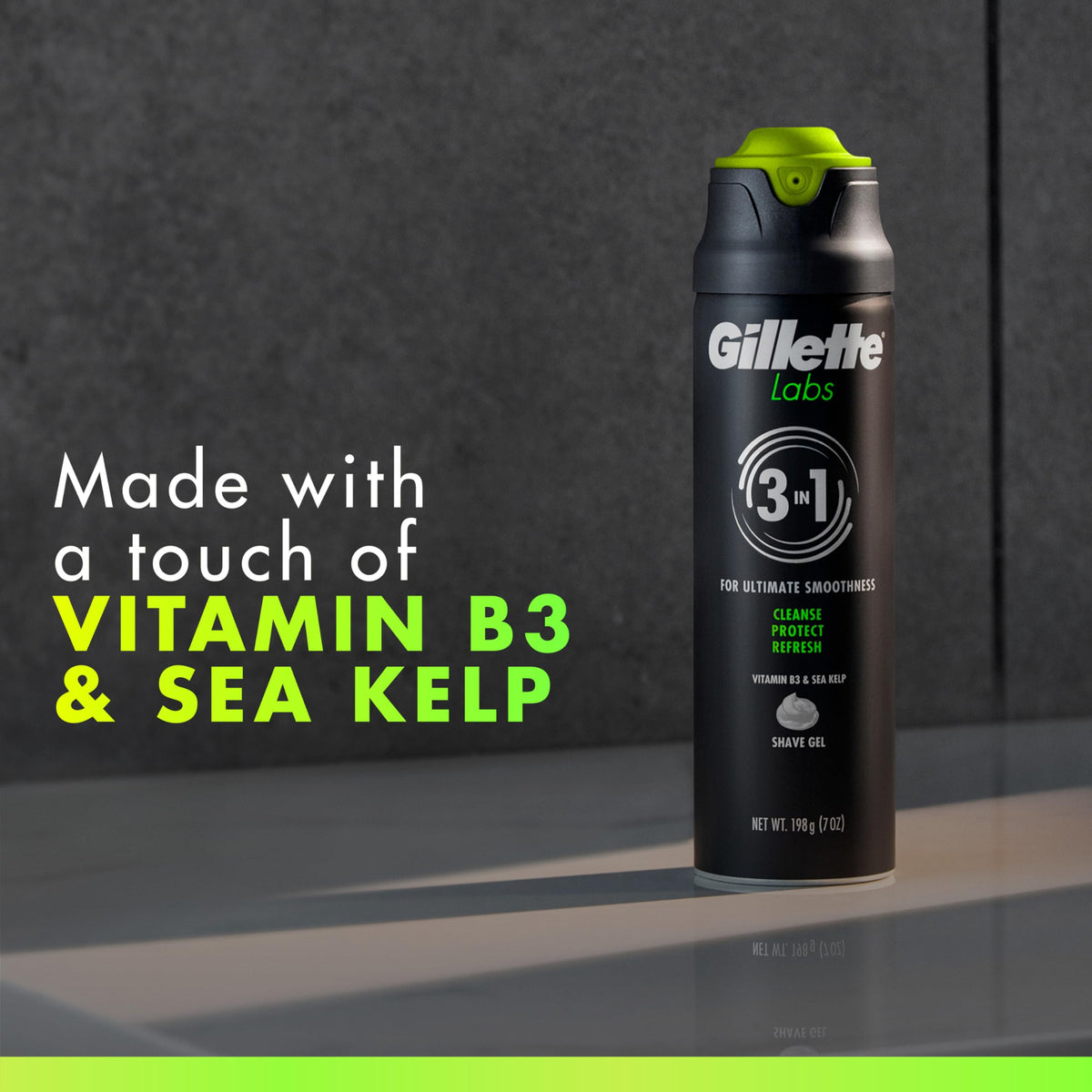 Gillette Rapid Foaming Shaving Gel application on skin