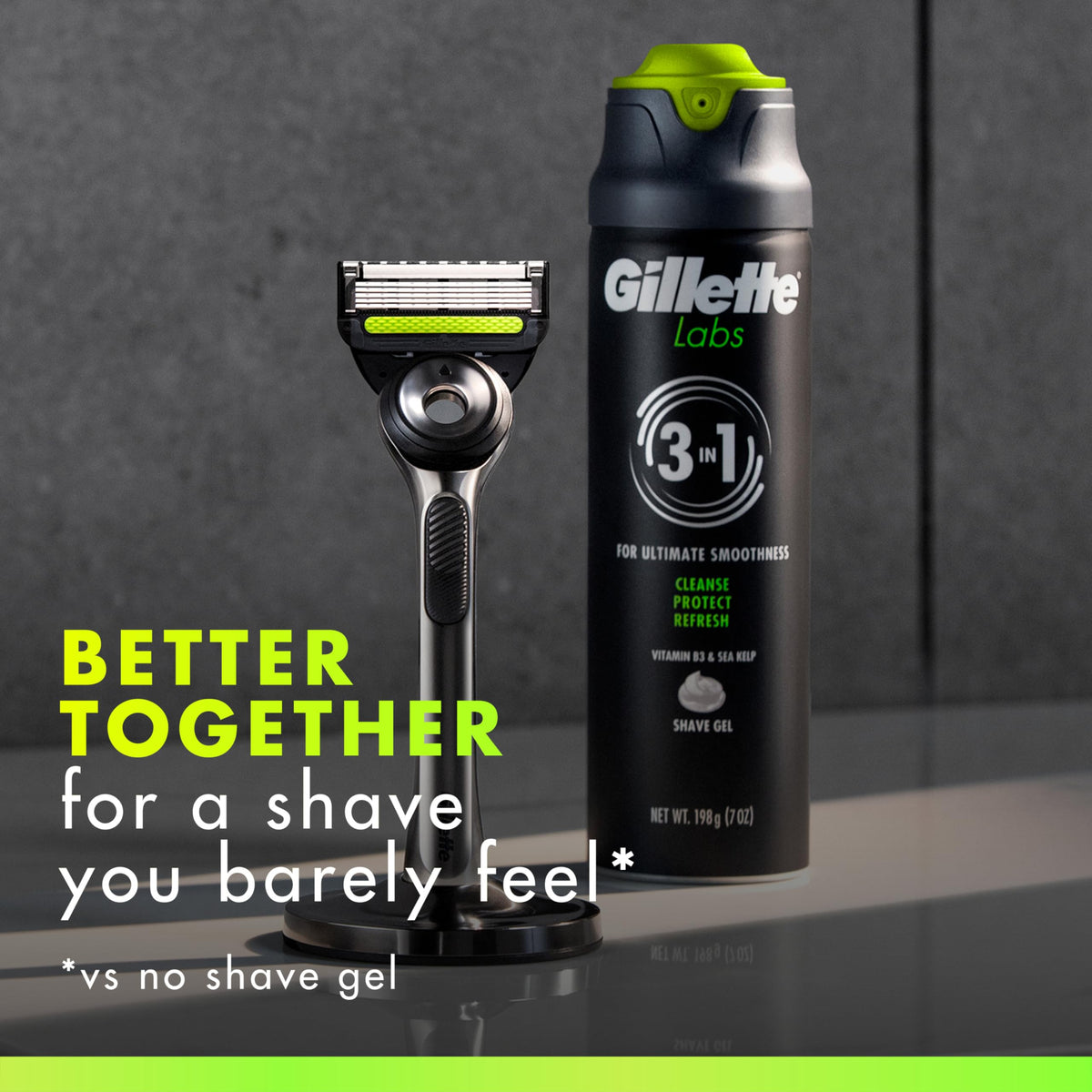 Gillette Rapid Foaming Shaving Gel with Gillette razor