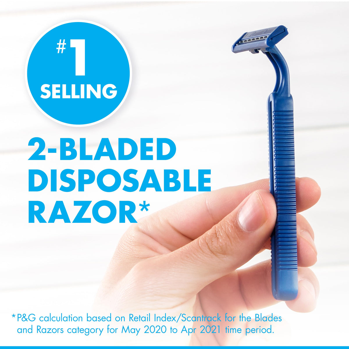 Gillette Sensor2 Men's Disposable Razor in use on skin