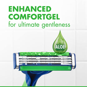 Gillette Sensor3 Sensitive Disposable Razor with easy-grip handle