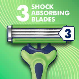 Gillette Sensor3 Sensitive Disposable Razors demonstrating pivoting head feature