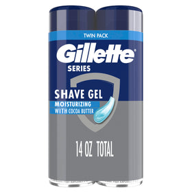 Gillette Series 3X Action Shave Gel twin pack front view