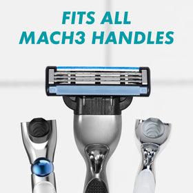 Gillette Series Shaving Gel next to Mach3 Razor Refills